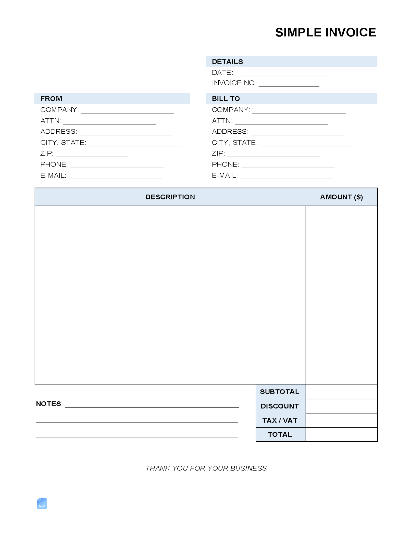 Detail Invoice With Discount Template Nomer 37
