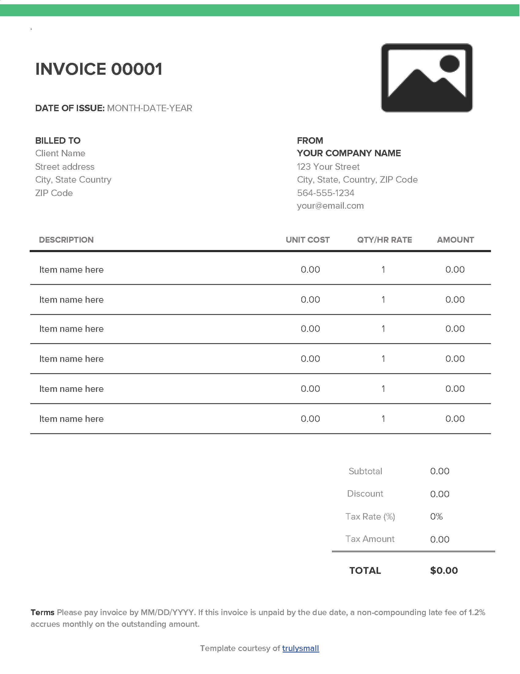 Detail Invoice With Discount Template Nomer 54