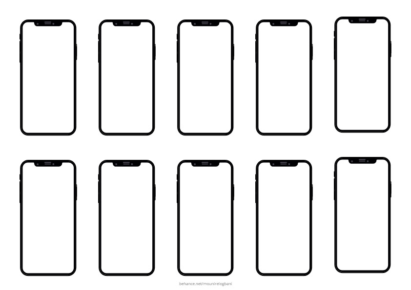Detail Iphone Wireframe Template Nomer 5