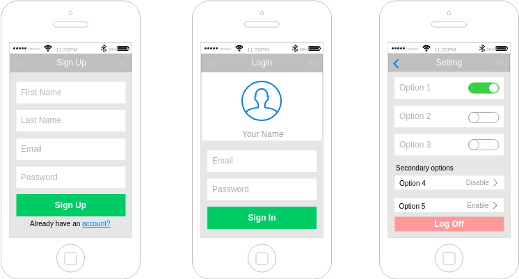 Detail Iphone Wireframe Template Nomer 49
