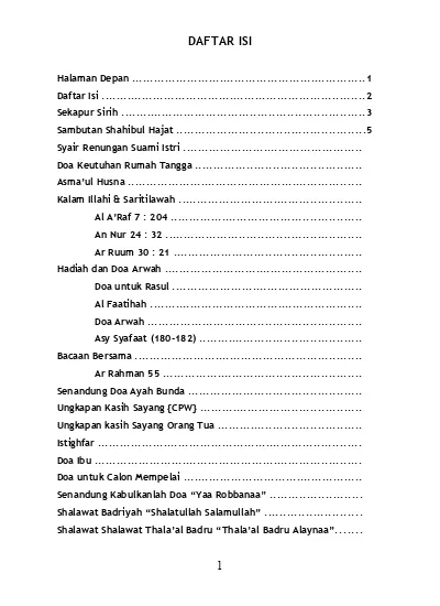 Detail Isi Buku Pengajian Pernikahan Nomer 25