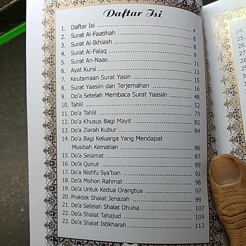 Detail Isi Buku Yasin Nomer 4