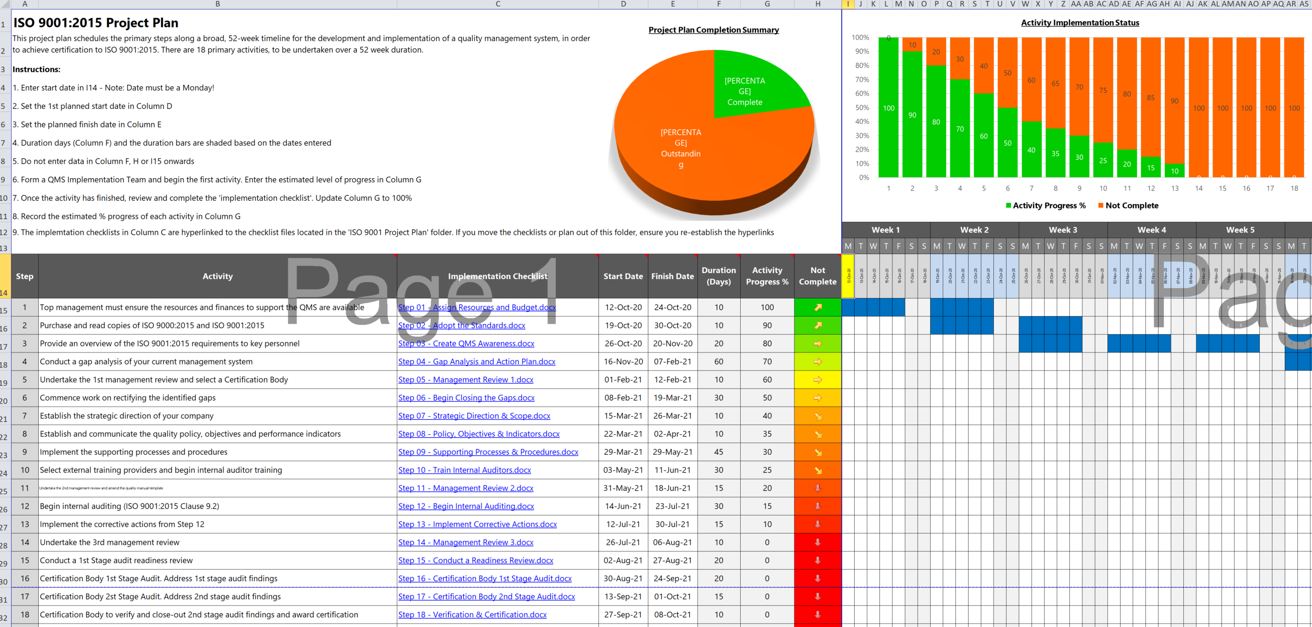 Detail Iso 9001 2015 Checklist Excel Template Nomer 19