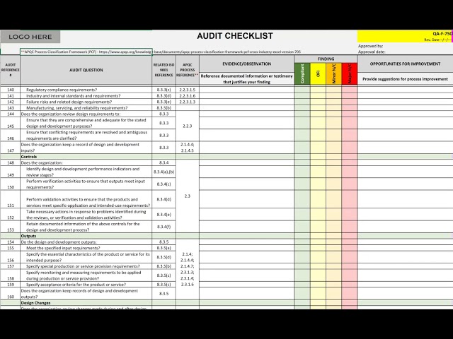 Detail Iso 9001 2015 Checklist Excel Template Nomer 7