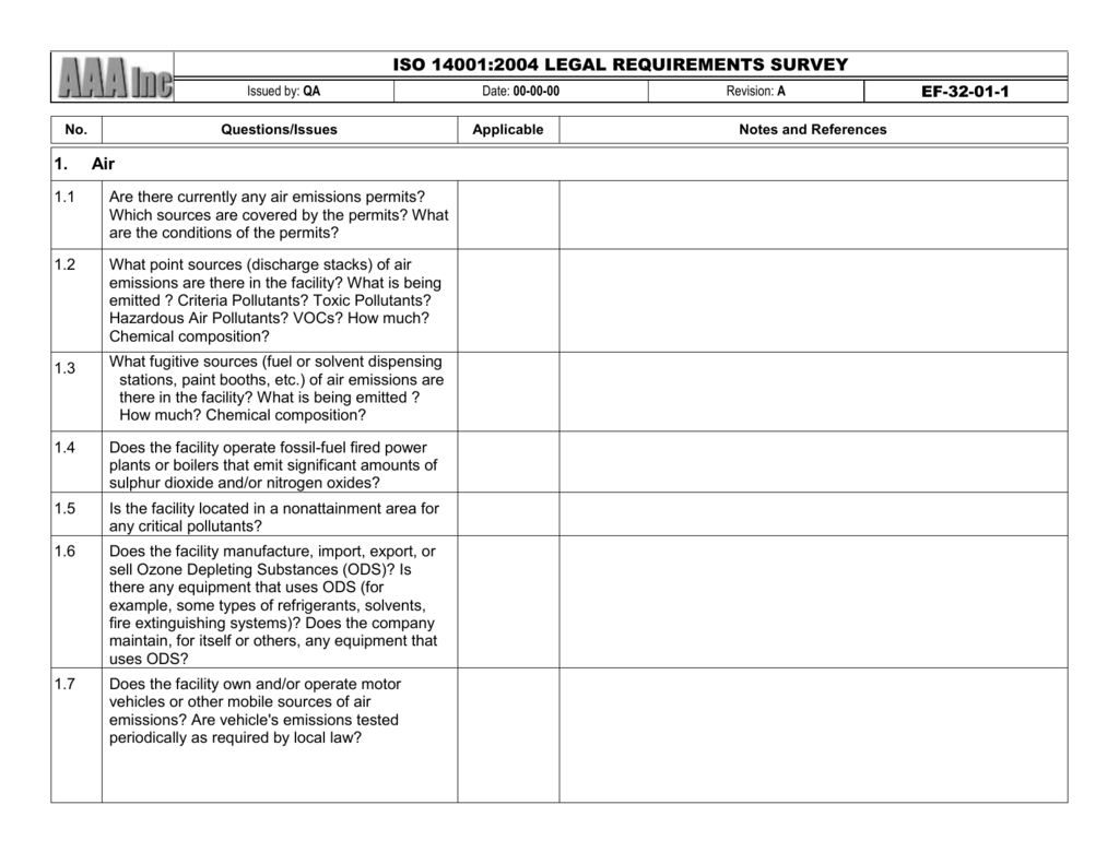 Detail Iso Internal Audit Template Nomer 13