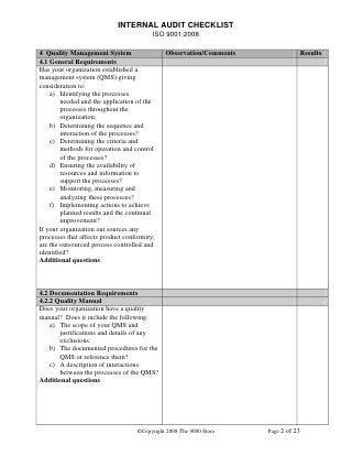 Detail Iso Internal Audit Template Nomer 20