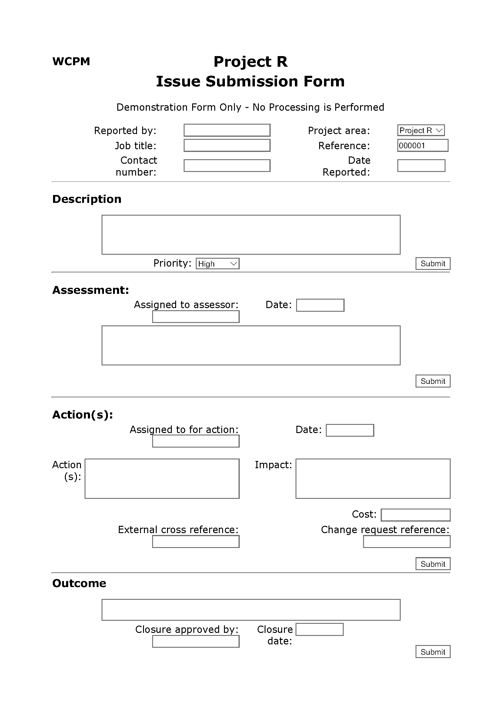 Detail Issue Form Template Nomer 37