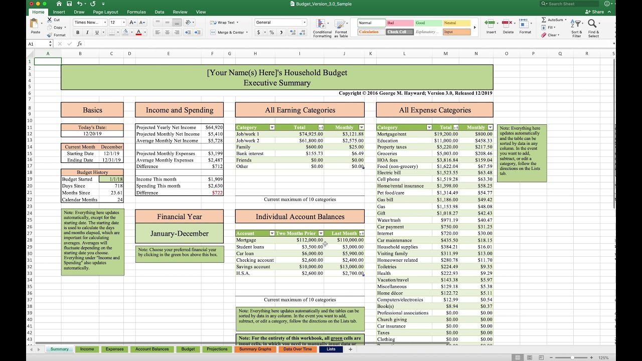 Detail It Budget Template Excel Nomer 6