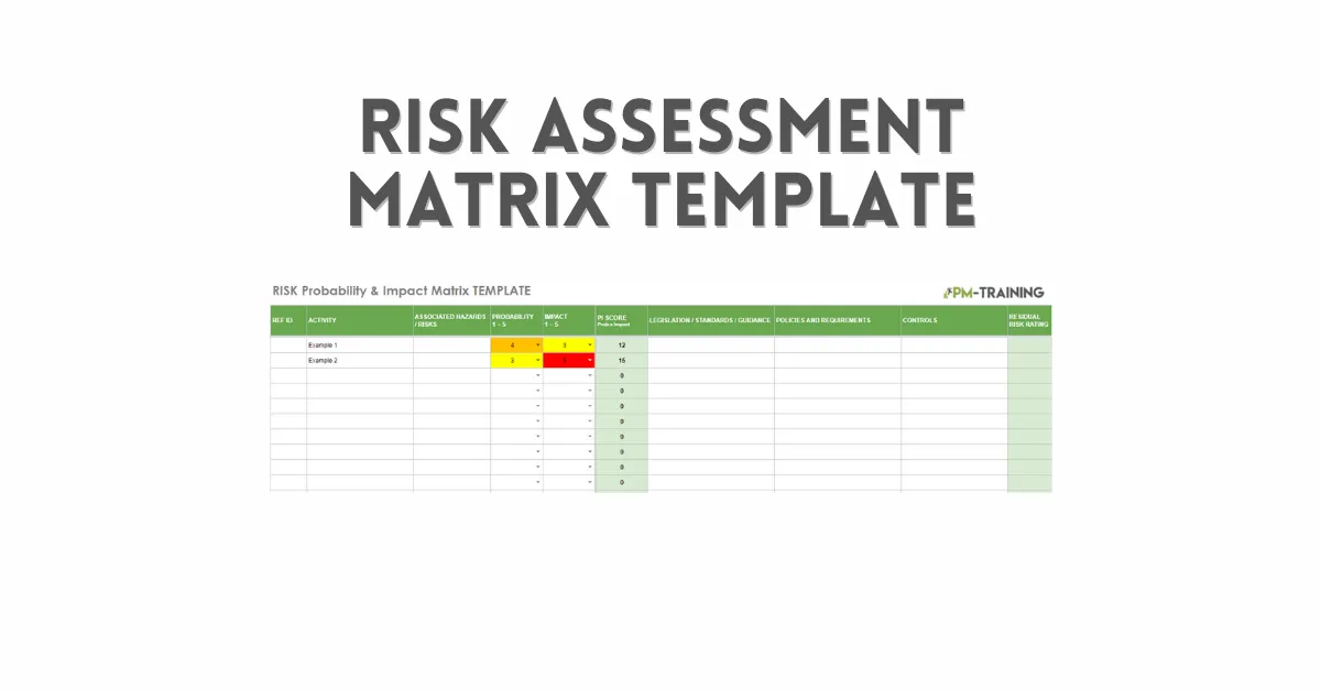 Detail It Risk Assessment Template Excel Nomer 46