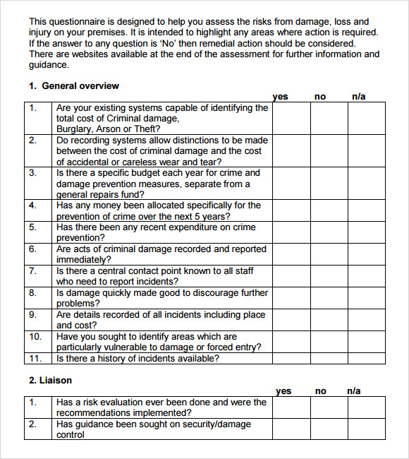 Detail It Risk Assessment Template Excel Nomer 47