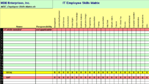 Detail It Skills Matrix Template Nomer 6