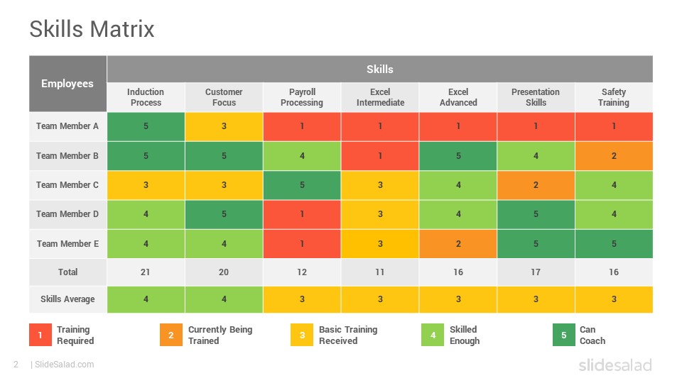 Detail It Skills Matrix Template Nomer 9