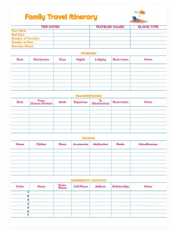 Detail Itinerary Sheet Template Nomer 43