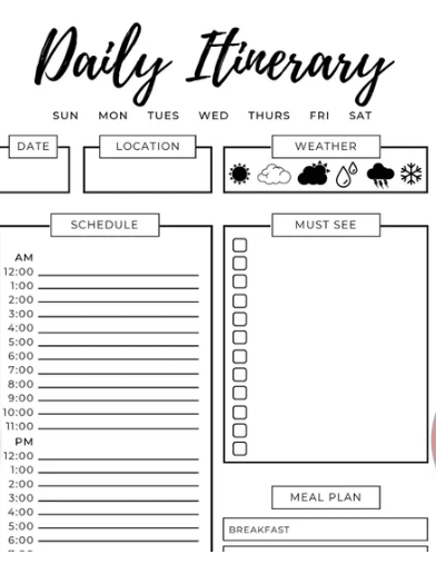 Detail Itinerary Template Doc Free Nomer 29