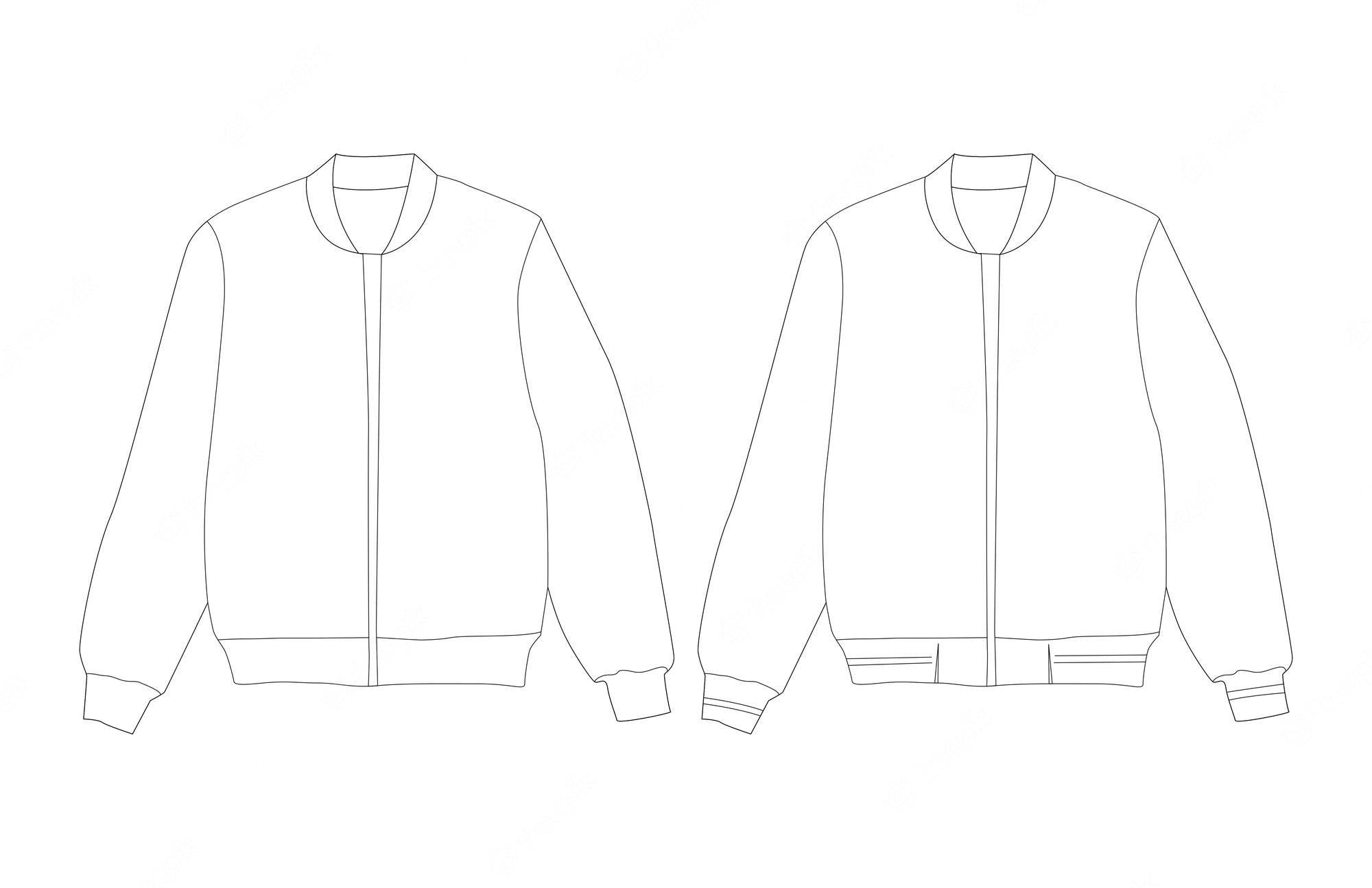 Detail Jacket Vector Template Nomer 13