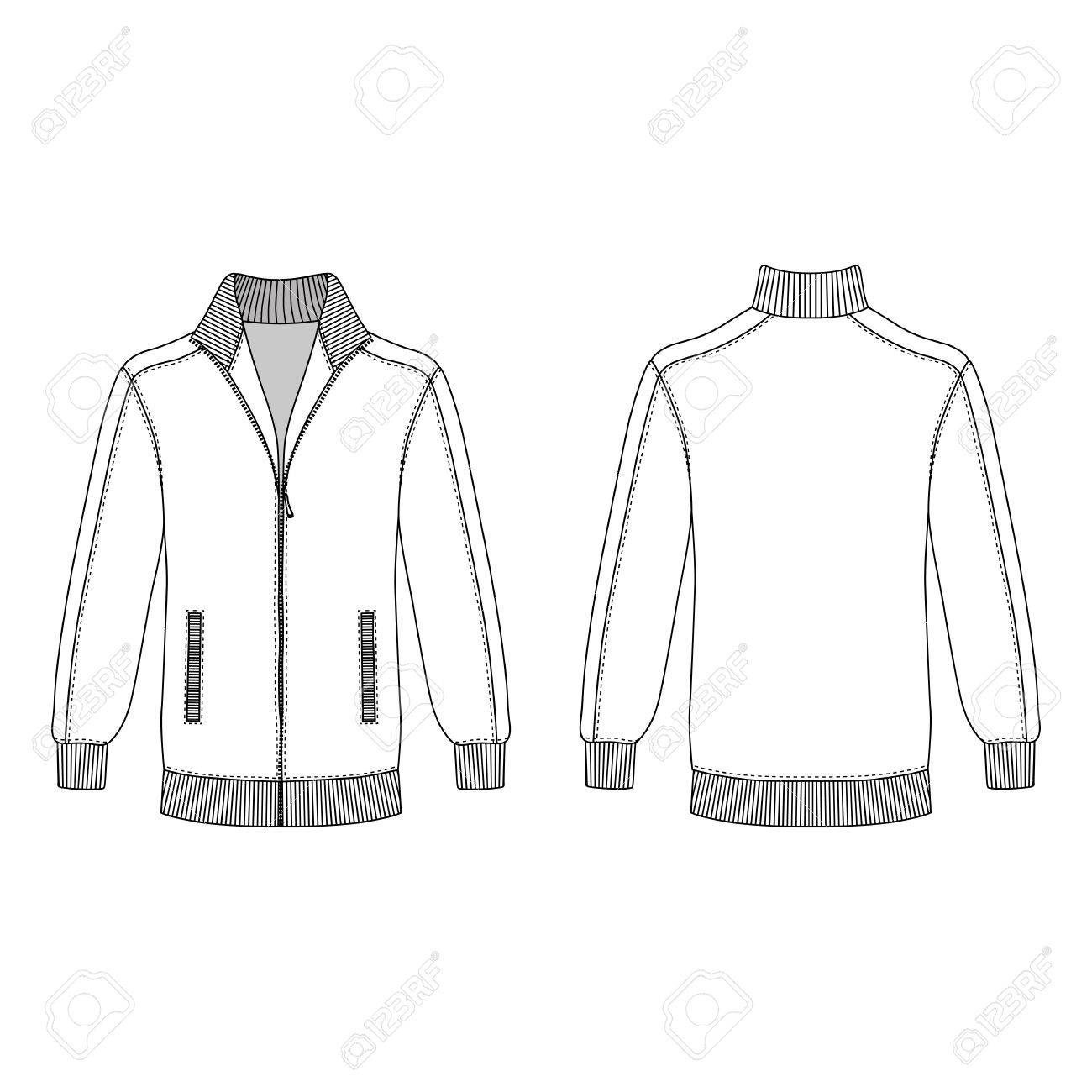 Detail Jacket Vector Template Nomer 15