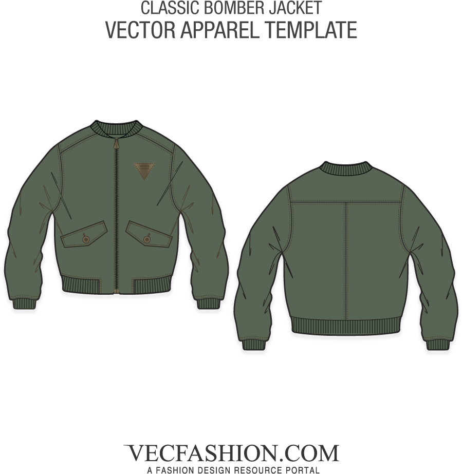 Detail Jacket Vector Template Nomer 17