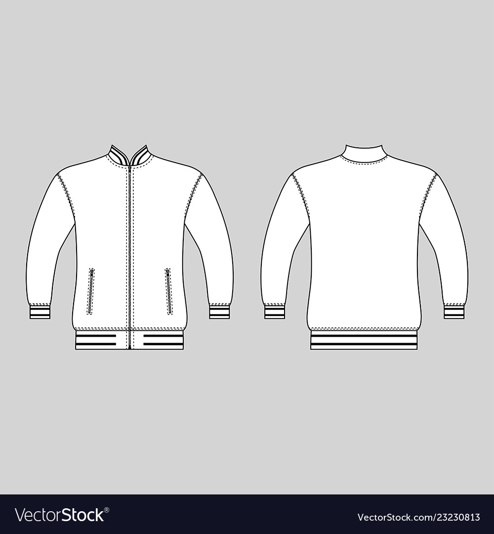 Detail Jacket Vector Template Nomer 21