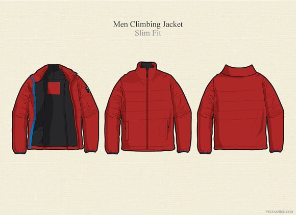 Detail Jacket Vector Template Nomer 23