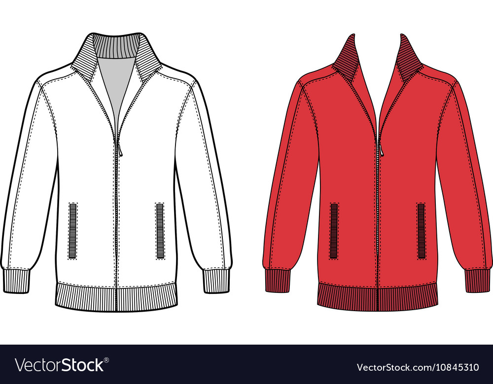 Detail Jacket Vector Template Nomer 28