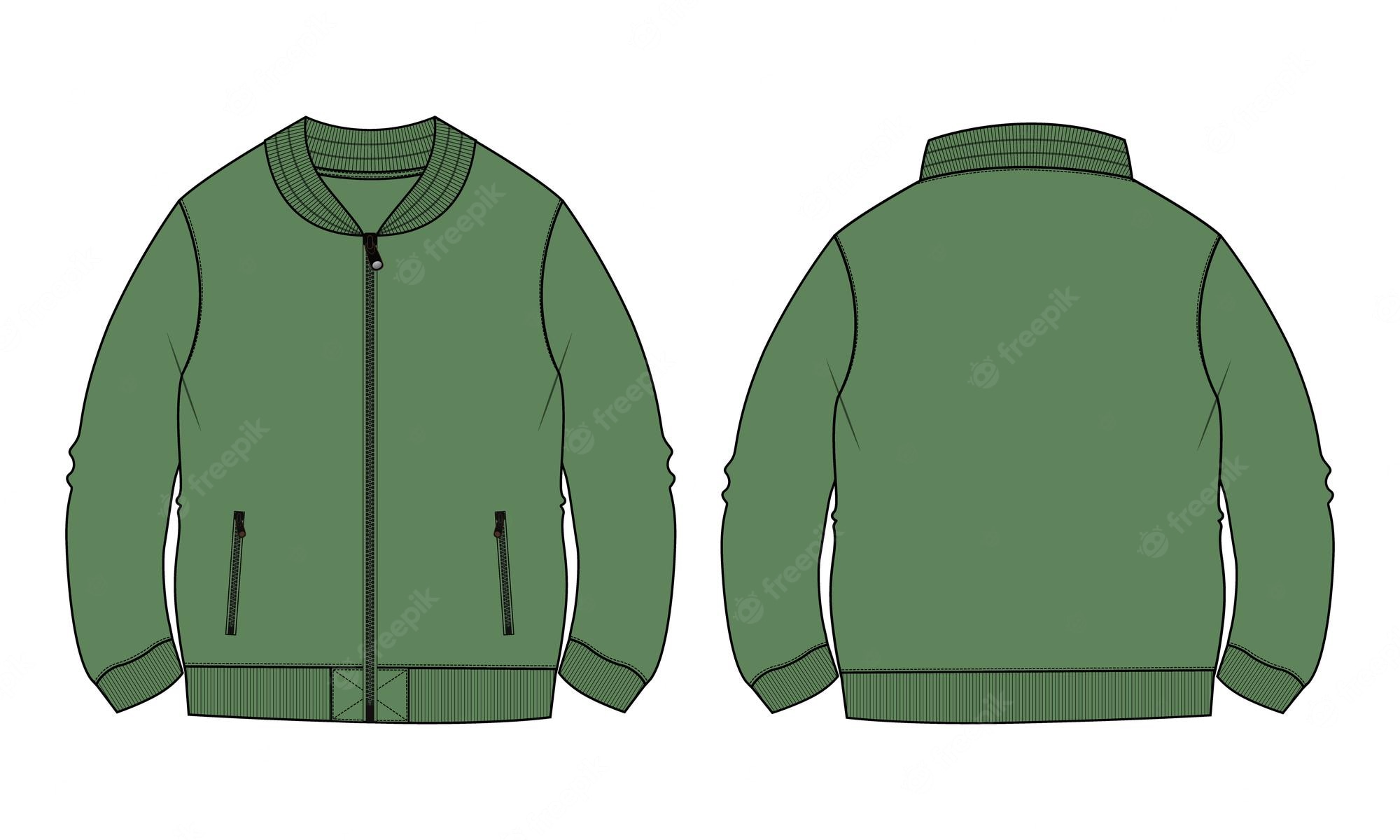 Detail Jacket Vector Template Nomer 33
