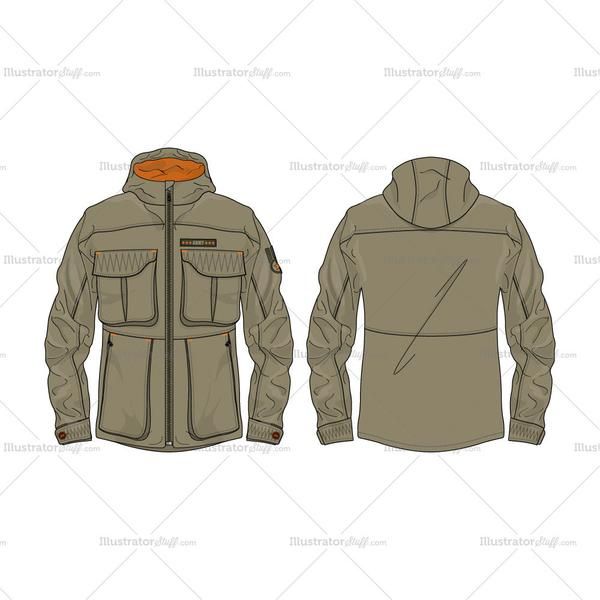 Detail Jacket Vector Template Nomer 43