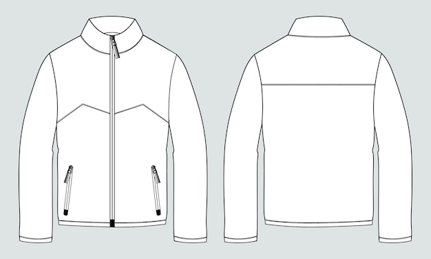 Detail Jacket Vector Template Nomer 51