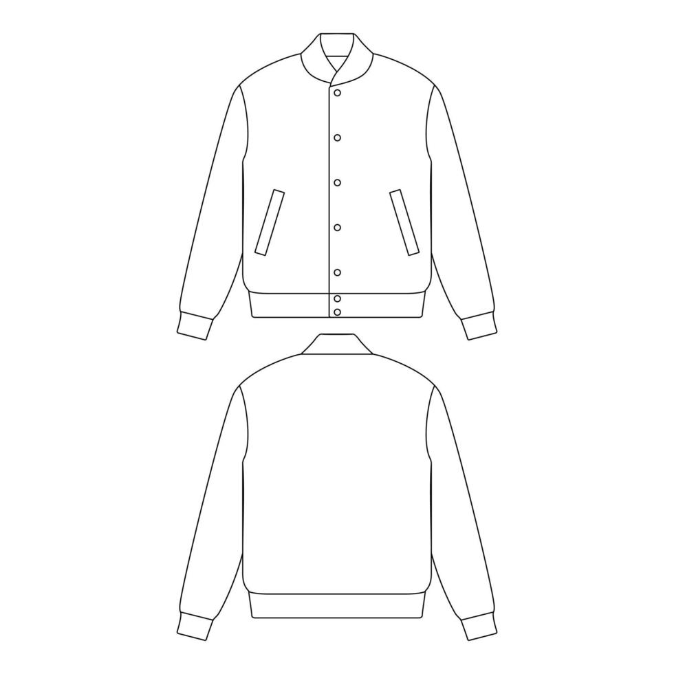 Detail Jacket Vector Template Nomer 53