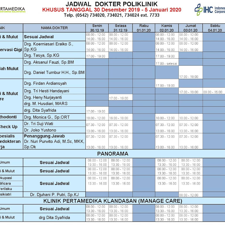 Detail Jadwal Dokter Spesialis Rumah Sakit Pertamina Balikpapan Nomer 25