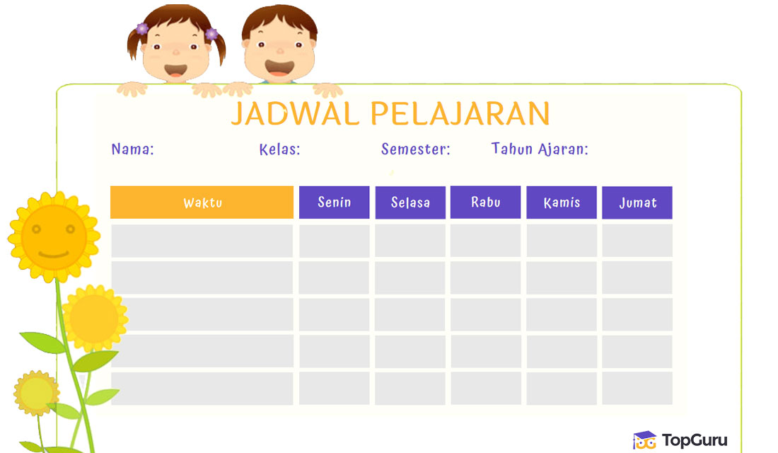 Detail Jadwal Pelajaran Template Nomer 20