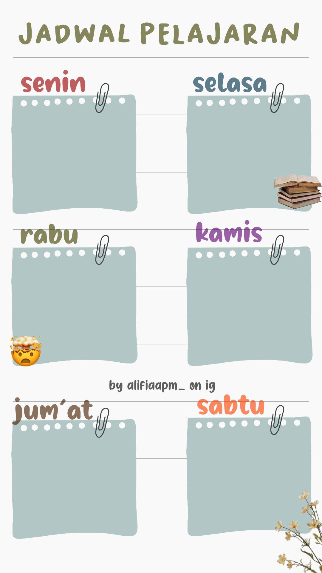 Detail Jadwal Pelajaran Template Nomer 46