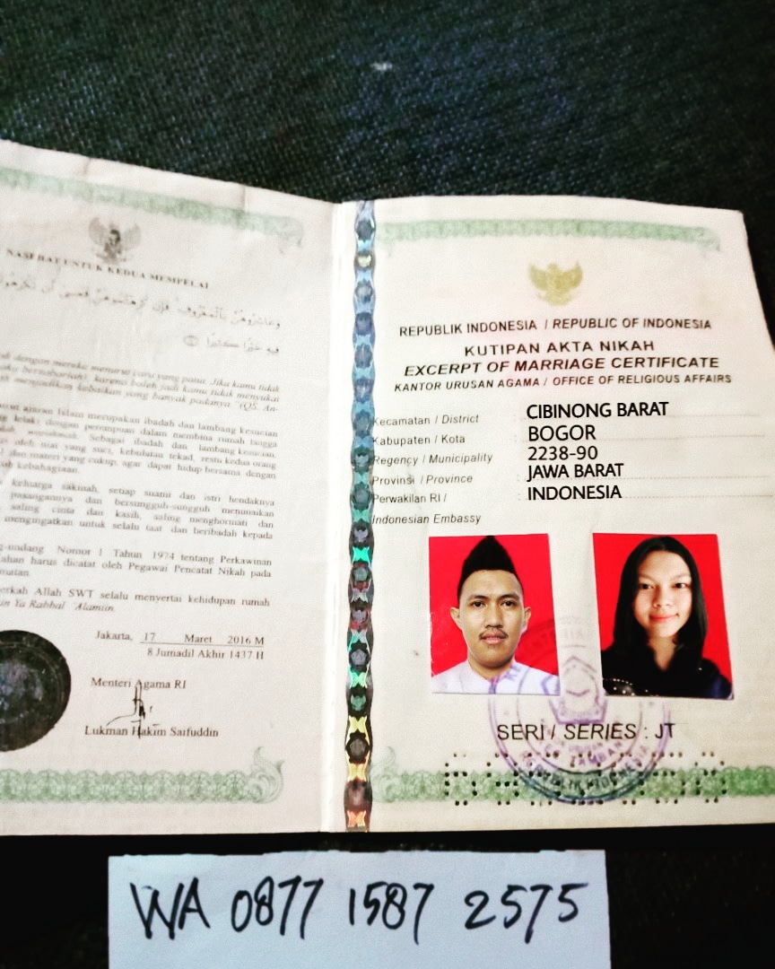 Detail Jasa Pembuatan Buku Nikah Resmi Nomer 18