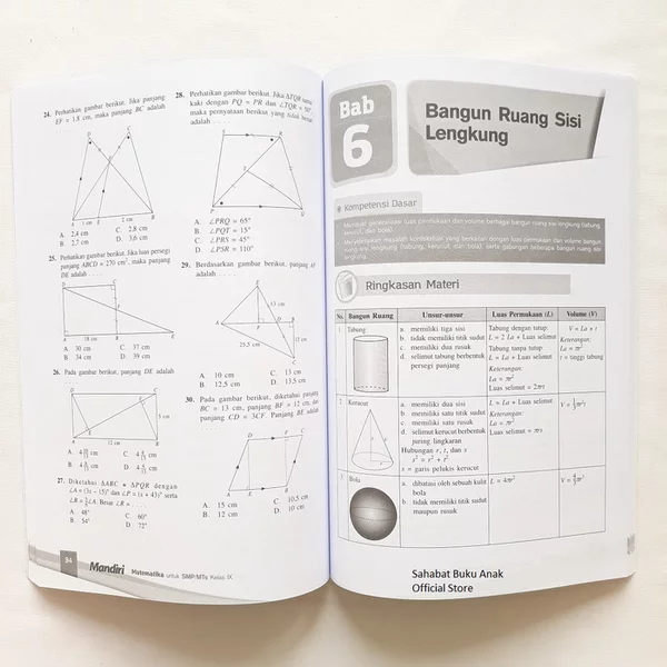 Detail Jawaban Buku Erlangga Matematika Kelas 9 Nomer 16