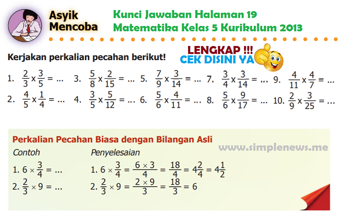 Detail Jawaban Buku Matematika Kelas 5 Nomer 11