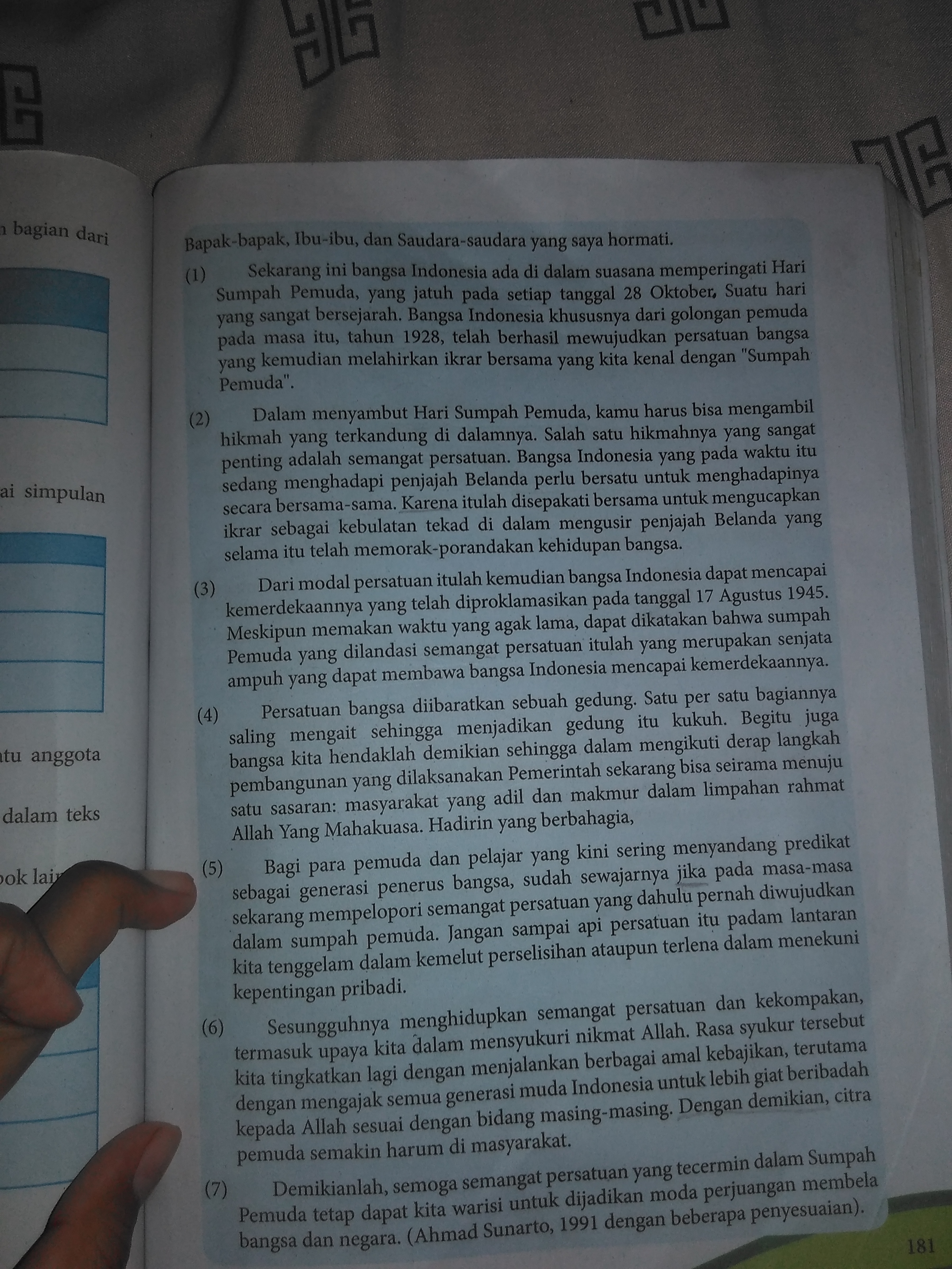 Detail Jawaban Buku Paket Bahasa Indonesia Kelas 8 Halaman 180 Nomer 18
