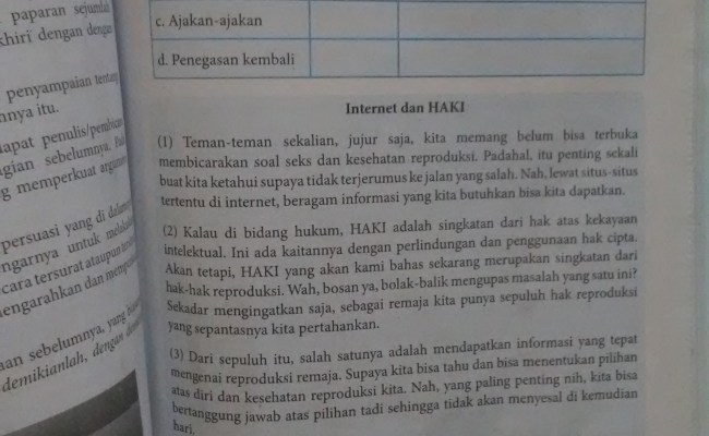Detail Jawaban Buku Paket Bahasa Indonesia Kelas 8 Halaman 180 Nomer 34