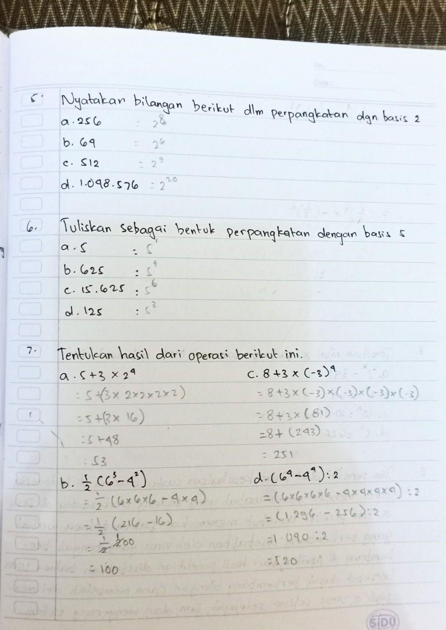 Detail Jawaban Buku Paket Matematika Kelas 9 Nomer 11