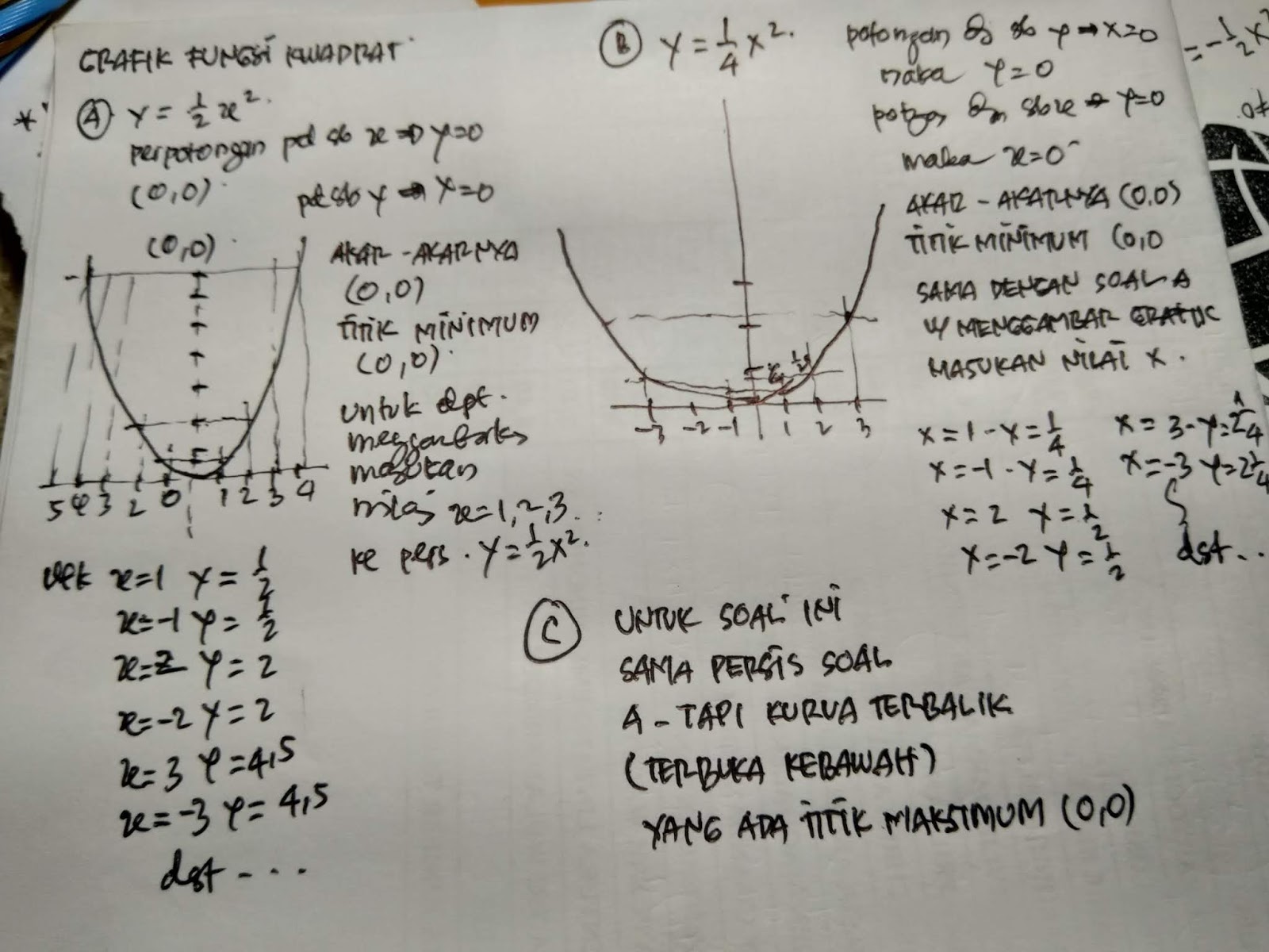 Detail Jawaban Buku Paket Matematika Kelas 9 Nomer 3