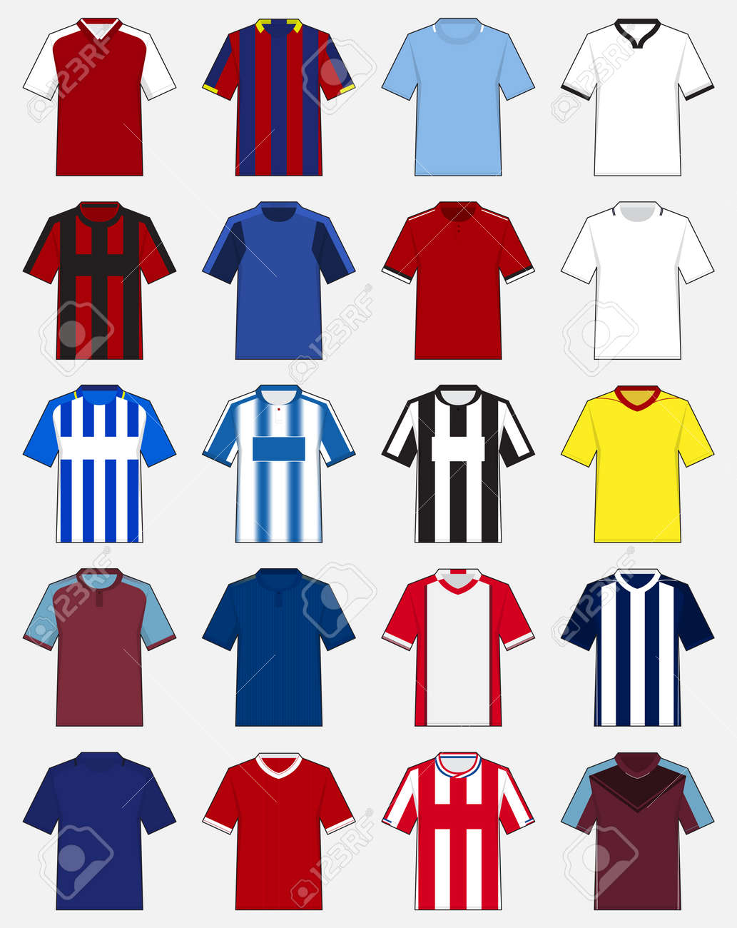 Detail Jersey Vector Template Nomer 14
