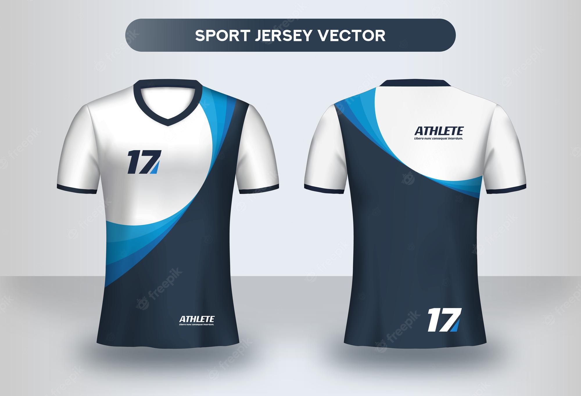 Detail Jersey Vector Template Nomer 16