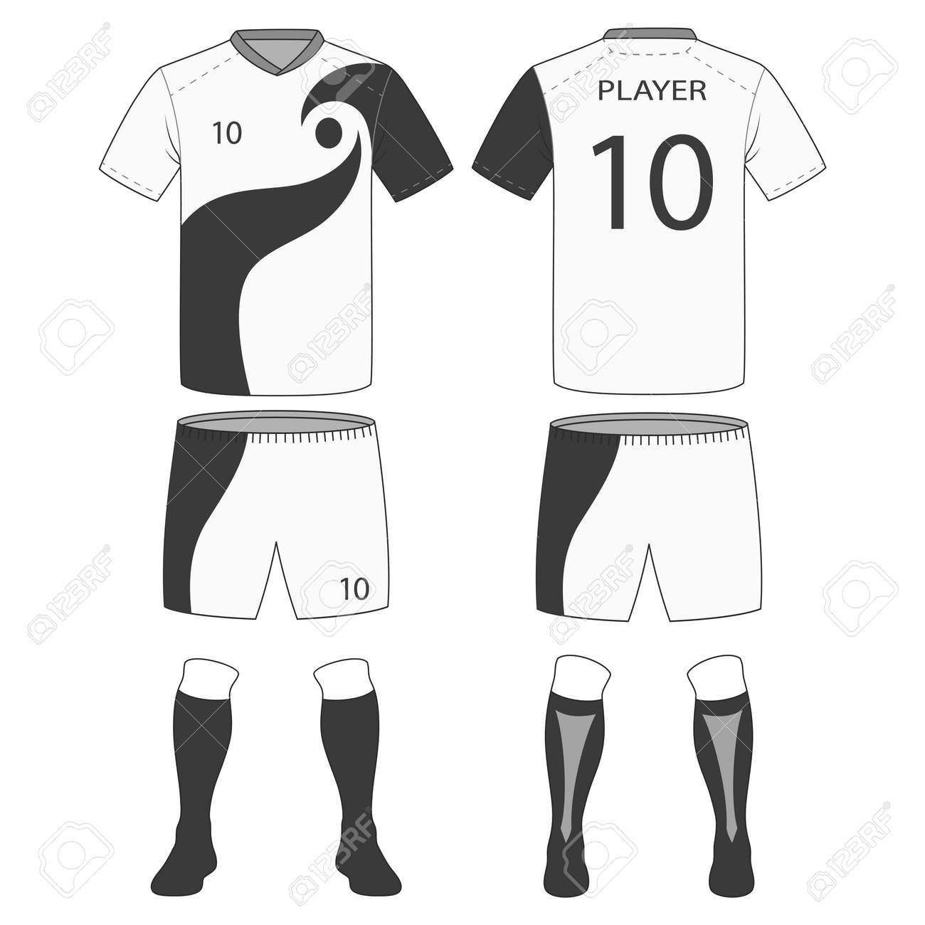 Detail Jersey Vector Template Nomer 6