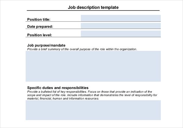 Detail Job Analysis Template Word Nomer 56