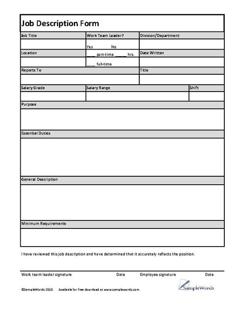 Detail Job Documentation Template Nomer 7