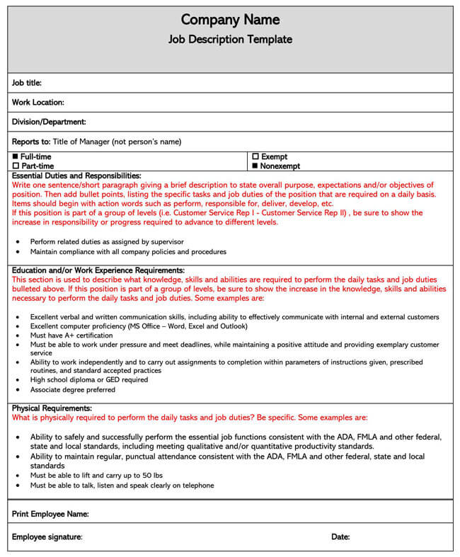 Detail Job Documentation Template Nomer 9