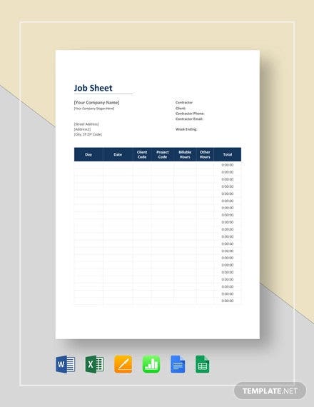 Job Sheet Template - KibrisPDR