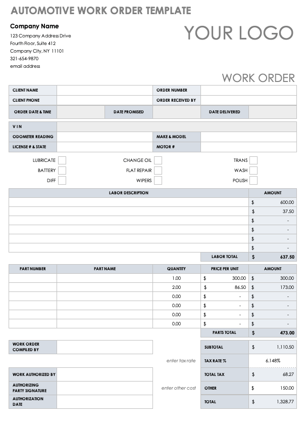 Detail Job Sheet Template Nomer 23