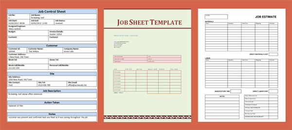 Detail Job Sheet Template Nomer 31