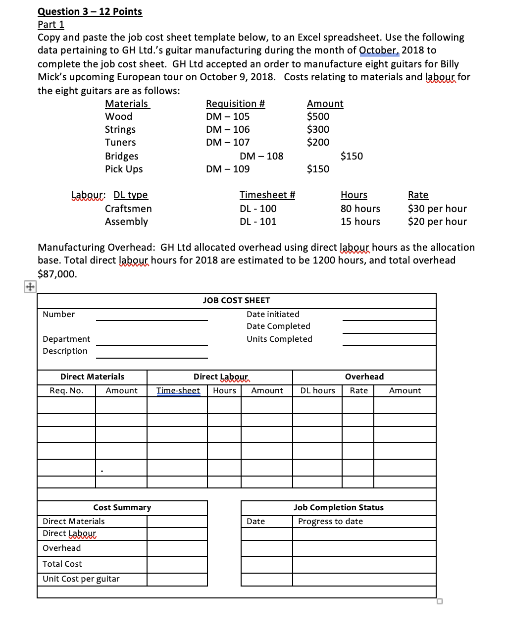 Detail Job Sheet Template Nomer 47