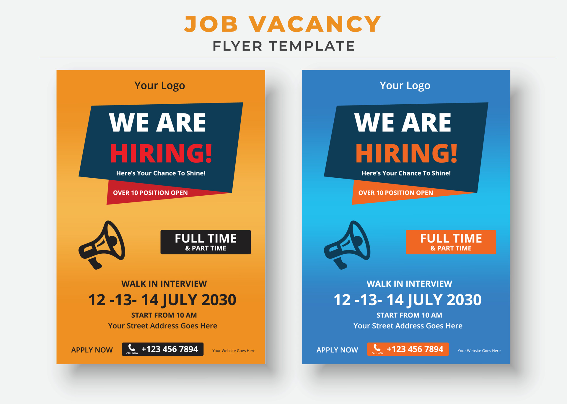 Detail Job Vacancy Flyer Template Nomer 19