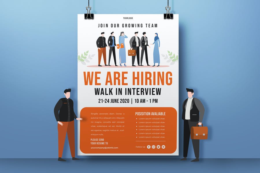 Detail Job Vacancy Flyer Template Nomer 21